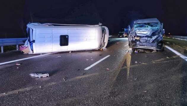 В Польше перевернулся микроавтобус с украинцами