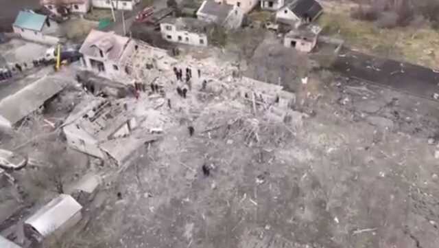 З’явилося відео з місця падіння російської ракети у Львівській області