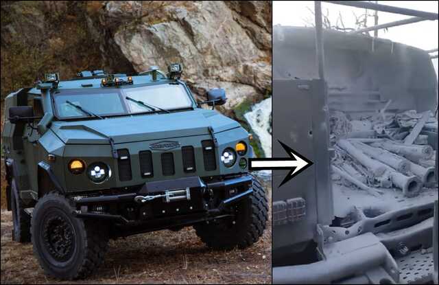 Надо больше строить своего: украинский бронеавтомобиль чудом вывез людей живыми из-под обстрела