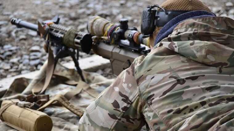 Ликвидация трех оккупантов украинским снайпером вблизи Бахмута