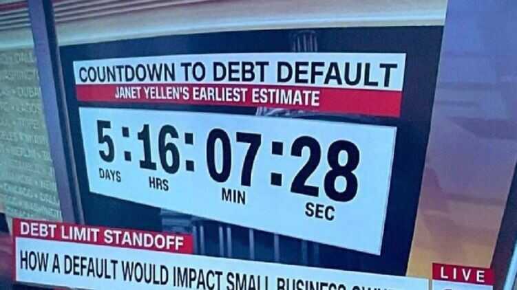 На телеканалі CNN увімкнули зворотний відлік до дефолту в США