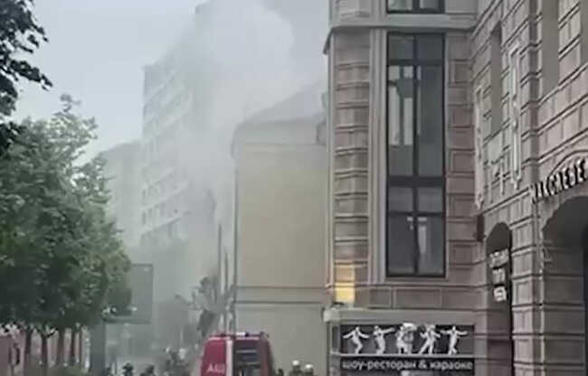 В центре Москвы произошел пожар в ресторане
