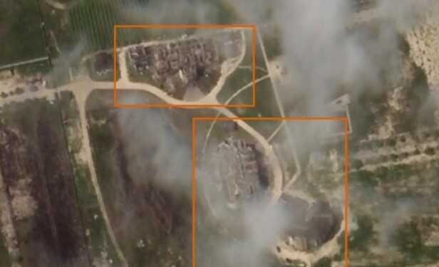 Знищена база росгвардійців під Генічеськом потрапила на супутникові знімки