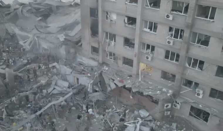 З’явилося відео з місця ракетного удару в Краматорську