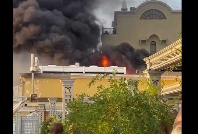 В центре Москвы горел "Пушкин"