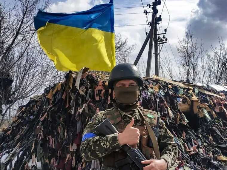 Бойцы ВСУ сбили вражеский дрон обычной веткой