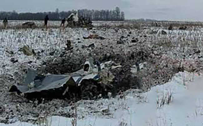 У Мережі опублікували перші фото з місця падіння Іл-76 під Бєлгородом