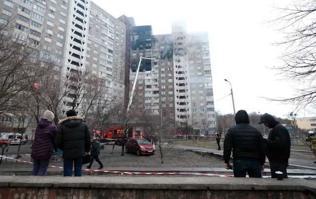 У Києві ДСНС завершили роботи з ліквідації наслідків ракетної атаки окупантів