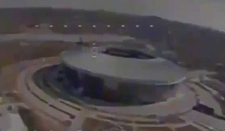 В сети появилось видео пролета дрона над "Донбасс Ареной" в Донецке