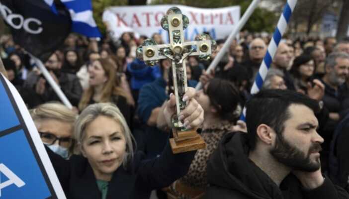 У грецькій столиці пройшов протест противників одностатевих шлюбів