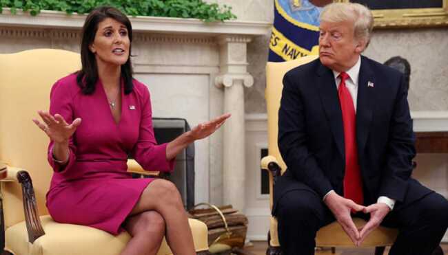 Трамп не може бути президентом США через коліна, які трясуться перед Путіним, — Гейлі