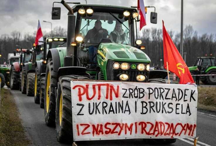 Один із польських фермерів, які блокують автостраду у Гожичках, закликав Путіна «розібратися з Україною»