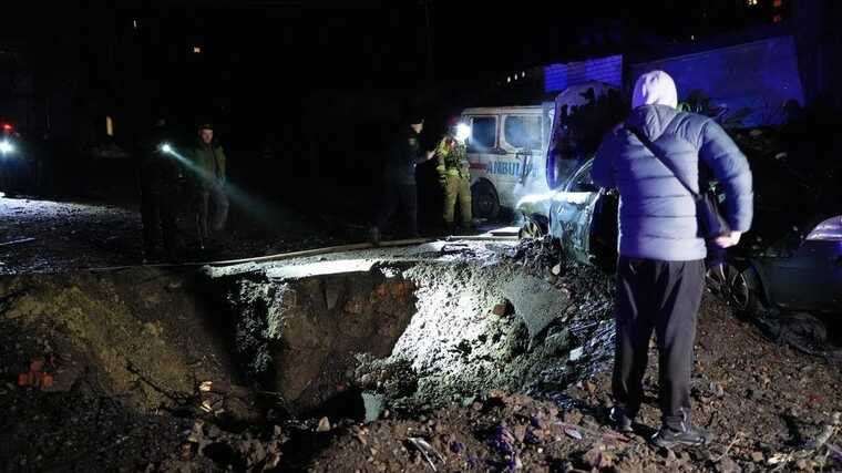 Russian “Shahed” hit a yard in the Shevchenkivskyi district of Kharkiv at night