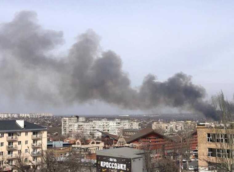 Повідомляють про сильну пожежу в окупованому Маріуполі