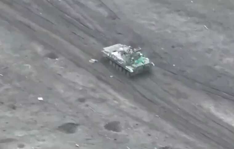 Российская БМП эпично превратилась в пыль