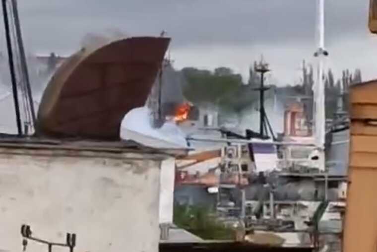 In occupied Sevastopol, a missile attack on a ship was announced: a fire broke out