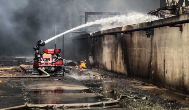 A fire has been burning in Odesa region for three days, caused by Russian shelling