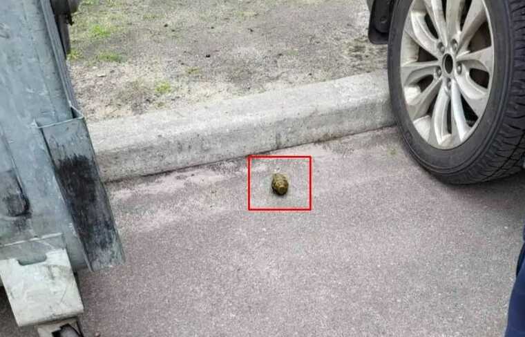 У Києві на Троєщині у дворі будинку знайшли гранату