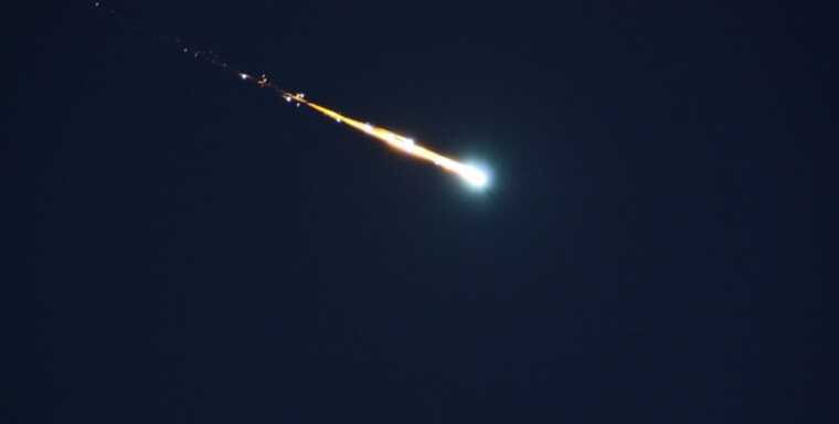 At night, a bright flash was seen in the sky in a number of regions