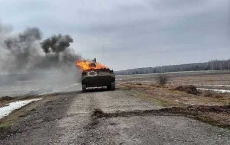 The 47th Brigade set the occupiers stormtroopers and their equipment on fire