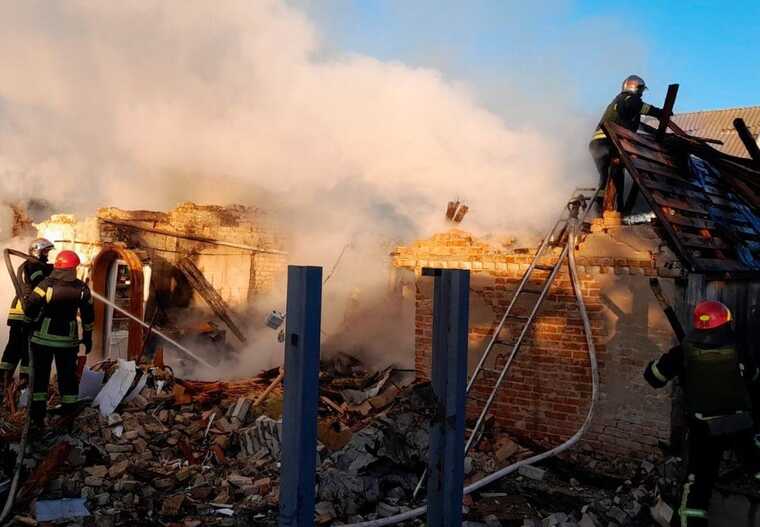 The Ministry of Internal Affairs showed footage of the consequences of a massive attack