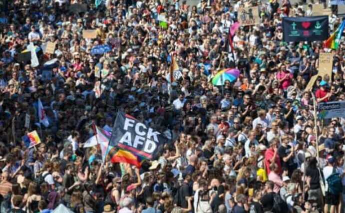 У Німеччині напередодні євровиборів пройшли демонстрації проти правоекстремістів