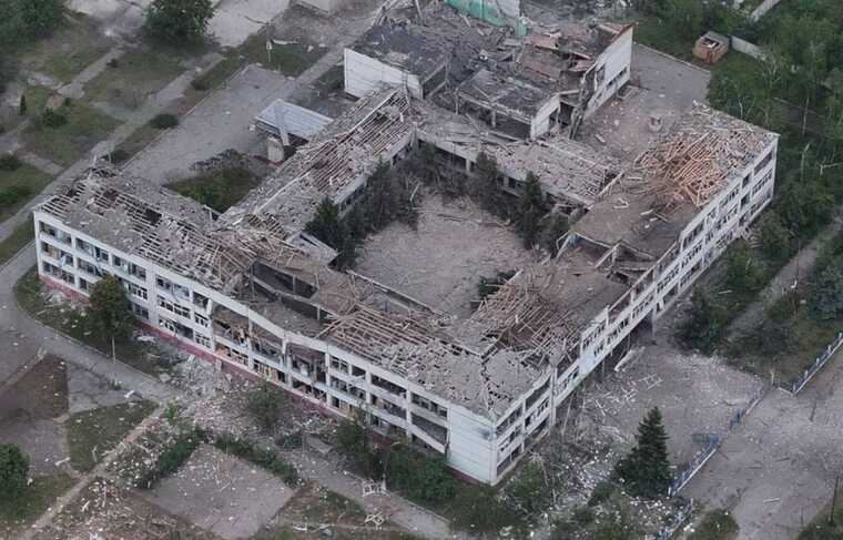 A video of Vovchansk, shot from a drone, was published online