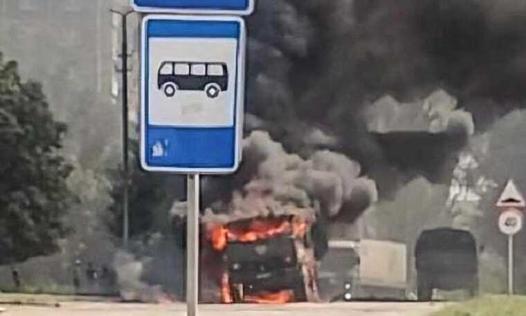 A KAMAZ truck with Russian military personnel was blown up in occupied Makiivka