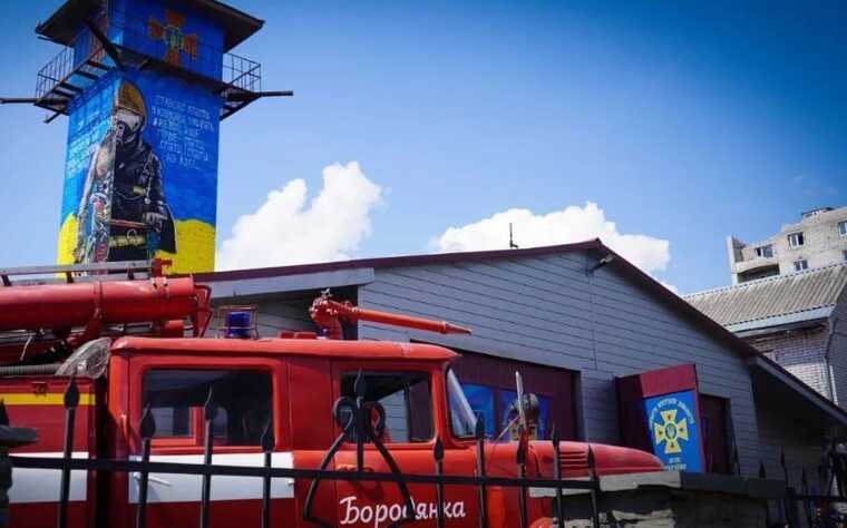 В Бородянке восстановили пожарно-спасательную часть, разрушенную оккупантами