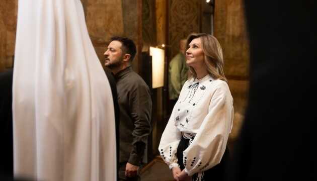 Семья Зеленских приняла участие в молитве за Украину в Софийском соборе