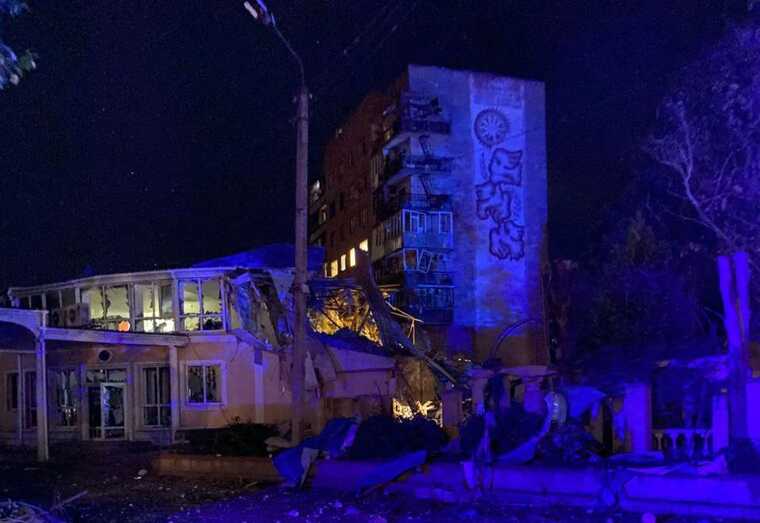 The invaders struck a hotel in Kramatorsk