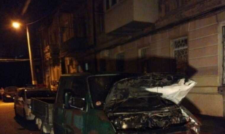 Military vehicle set on fire again in Odesa - social media