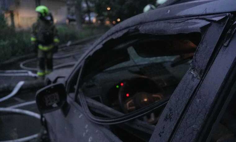 About ten UAVs were shot down over Kyiv: 20 cars were damaged