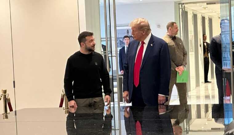 In New York, a meeting between Zelenskyy and Trump has begun