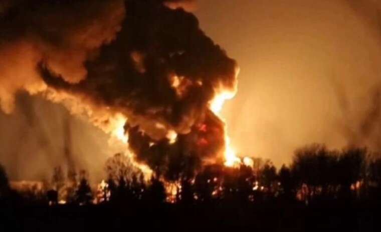 The General Staff confirmed the strike on the occupiers’ oil depot in the Luhansk region