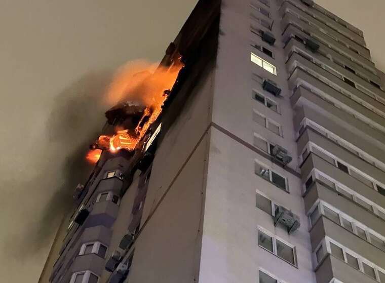 Rescuers showed the consequences of the drone attack on Kyiv