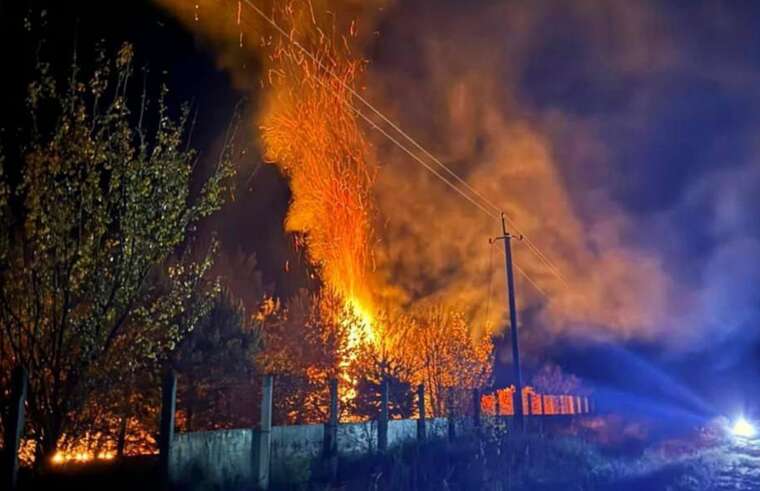 У мережі публікують кадри прильоту "шахеда" по Ірпеню сьогодні вночі