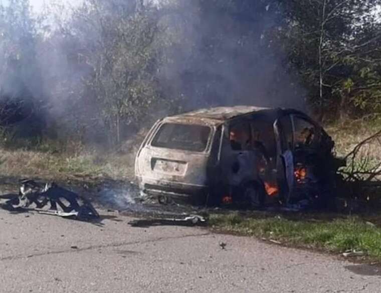 The Armed Forces of the Russian Federation struck a civilian car in the Kharkiv region