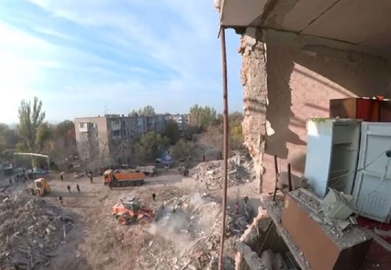 Strike by the occupiers on Zaporizhzhya: new footage of the destruction shown online