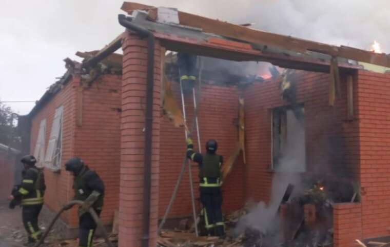 Russian invaders shelled Nikopol region: a gas station, an agricultural firm, and houses were damaged