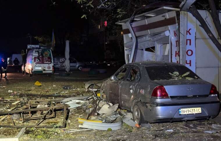 Drone attack on Odesa: Destroyed gas stations, buildings, and vehicles