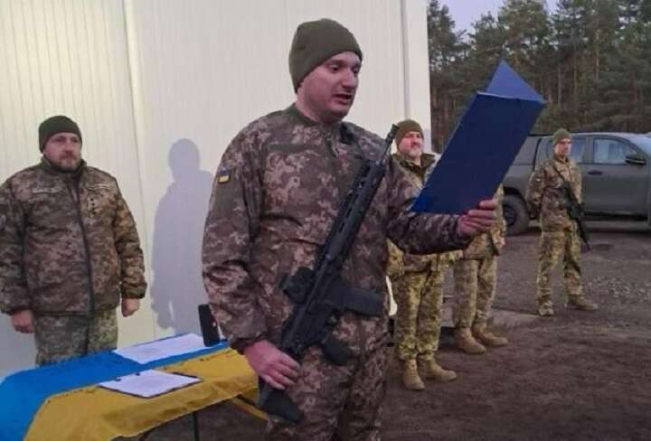 Перші добровольці Українського легіону склали військову присягу