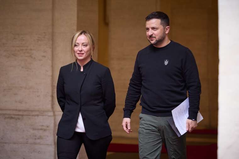 Зеленський поспілкувався з прем’єркою Італії Мелоні