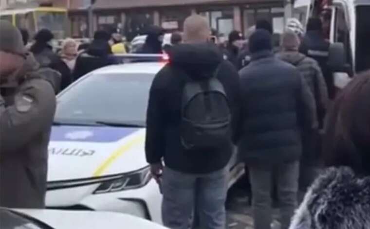 In Lviv, eight police crews were involved in delivering a man to the TRC