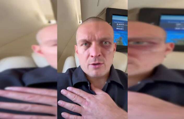 Олександр Усик звернувся до фанатів із борту літака