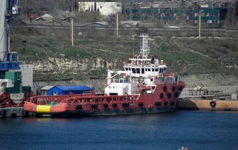 В окупованому Криму дрон уразив корабель, захоплений РФ у 2014 році