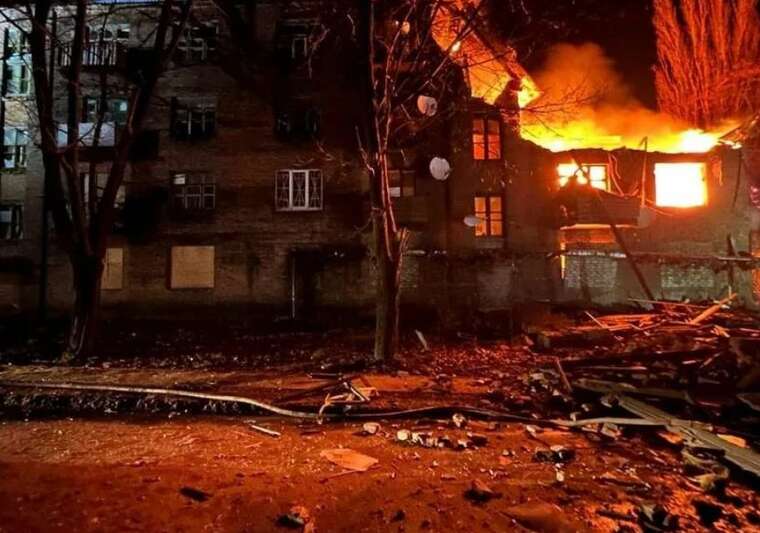 Published a video of the first minutes after the night shelling of Kramatorsk