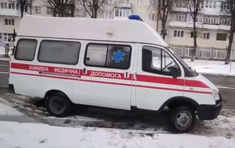 In Lutsk, TRC employees drive an ambulance