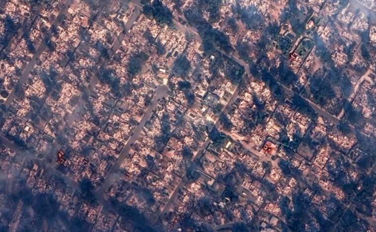 Появились спутниковые снимки после пожаров в Калифорнии