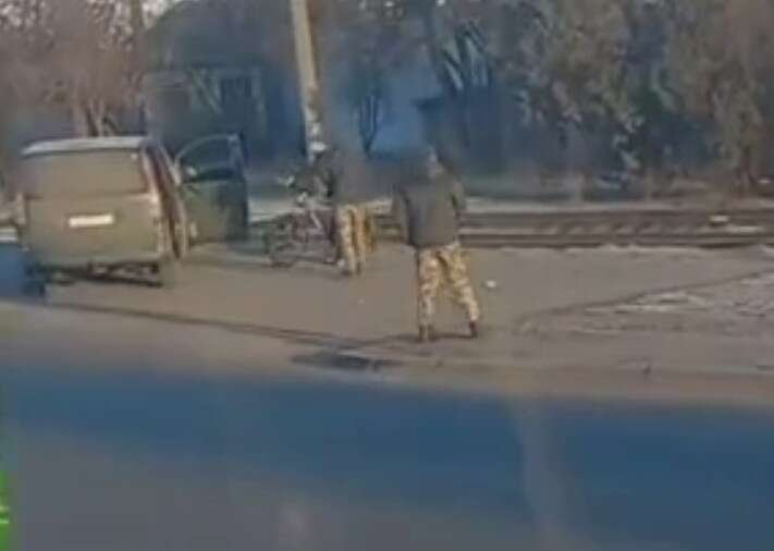 Published footage of "forceful mobilization" in Chornomorsk, Odesa region
